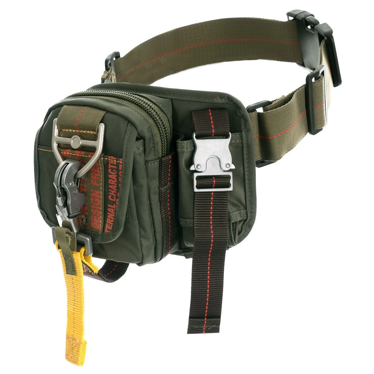 Pure Trash Waist Bag With Carabiner Olive 2 Pure Trash Waist Bag With Carabiner Olive