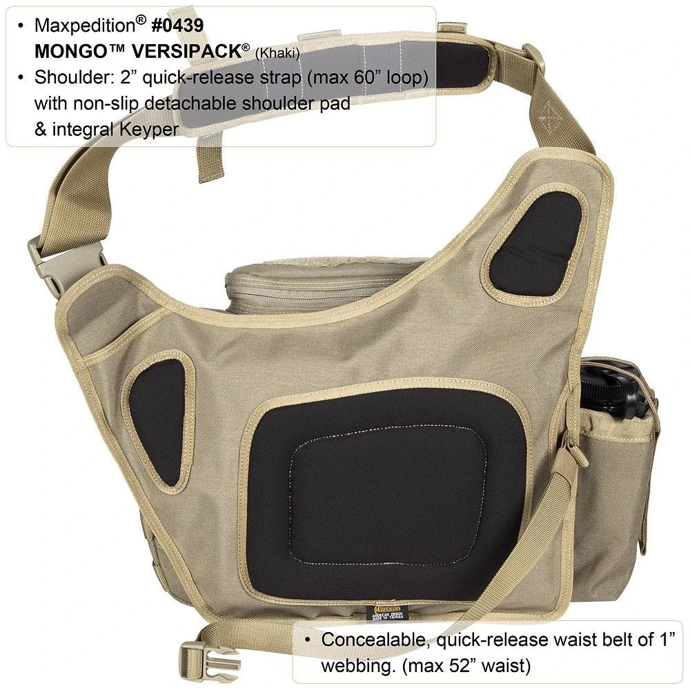 Maxpedition Mongo Versipack Khaki 3 Maxpedition Mongo Versipack Khaki - Image 2