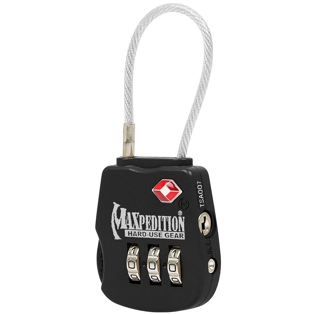 Maxpedition Tactical Luggage Lock Black 3 Maxpedition Tactical Luggage Lock Black