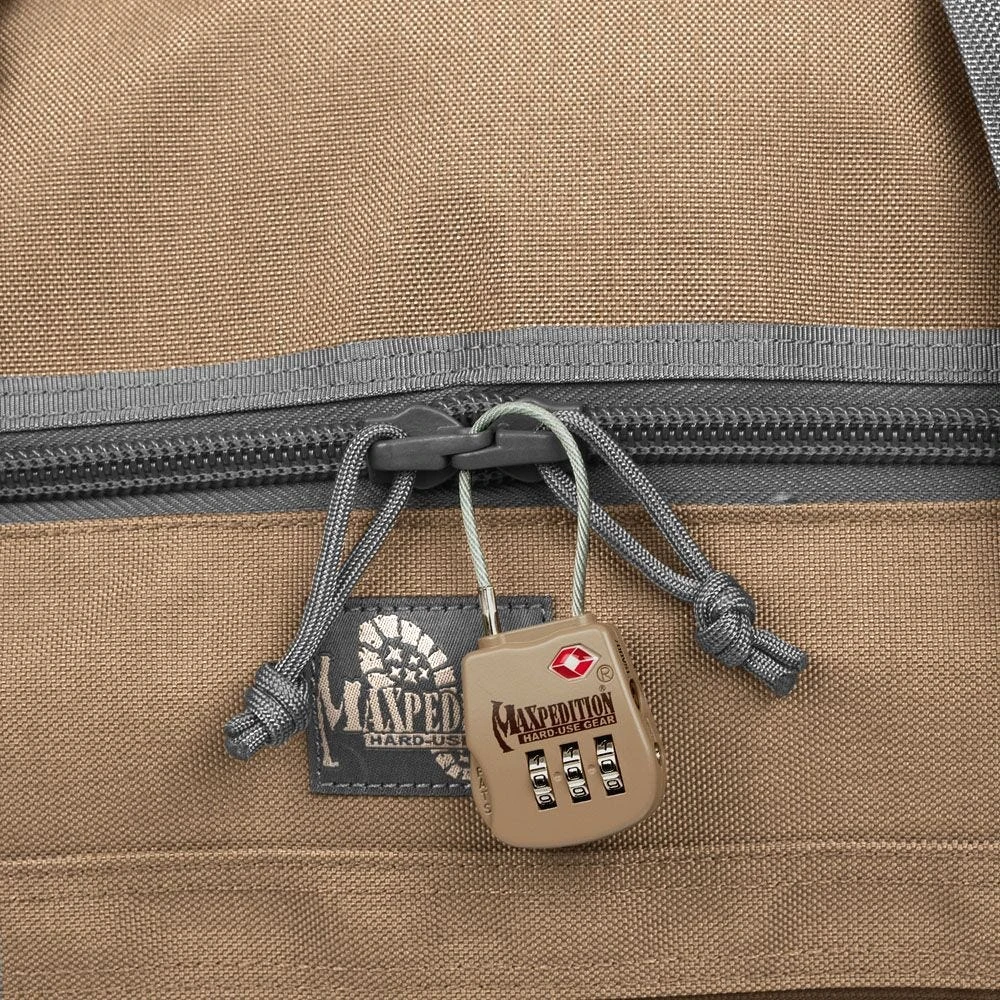 Maxpedition Tactical Luggage Lock Khaki 5 Maxpedition Tactical Luggage Lock Khaki - Image 3