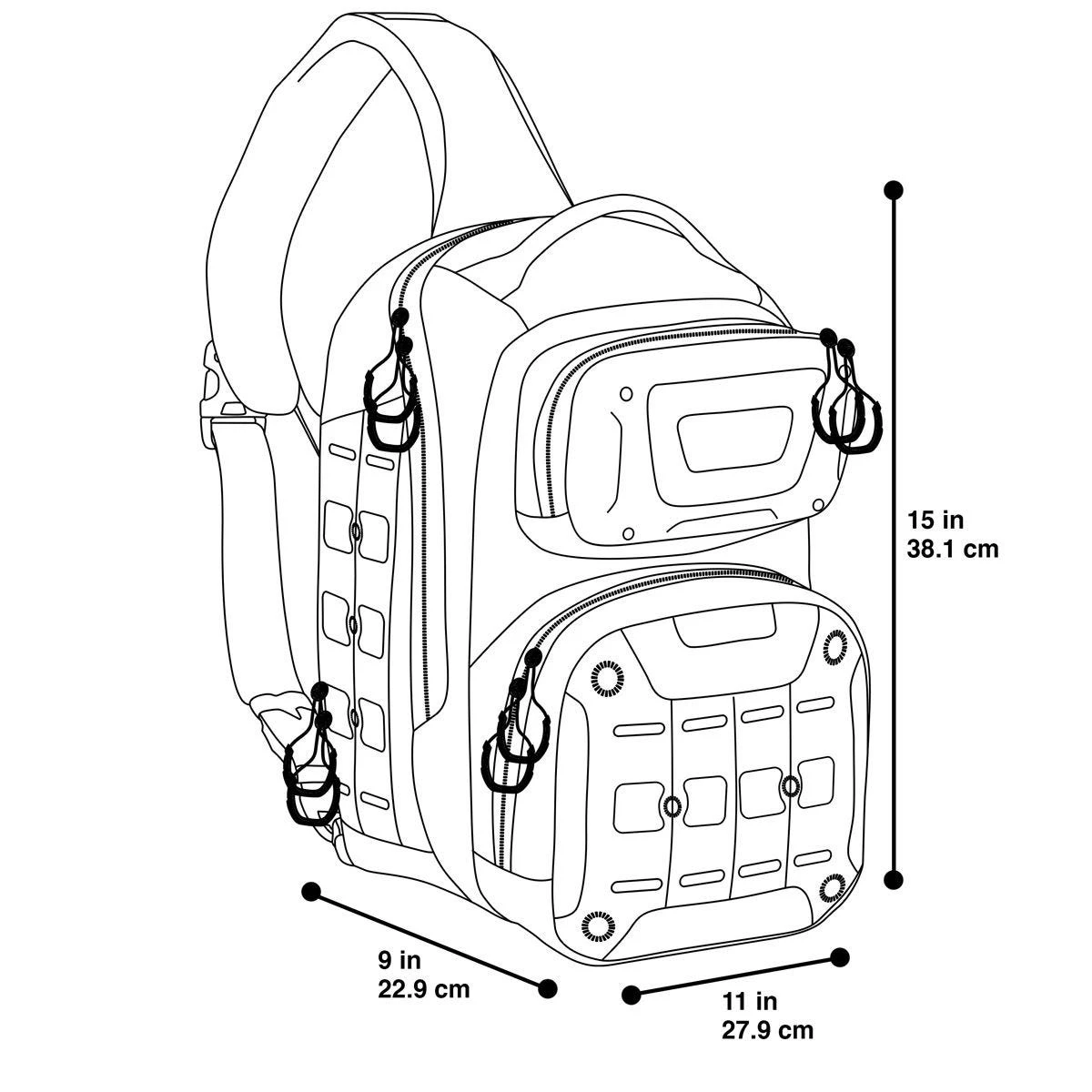 Maxpedition Edgepeak Ambidextrous Sling Pack Tan 4 Maxpedition Edgepeak Ambidextrous Sling Pack Tan - Image 2
